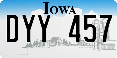IA license plate DYY457