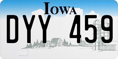 IA license plate DYY459