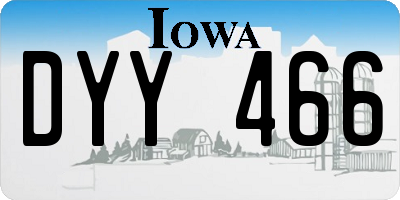 IA license plate DYY466