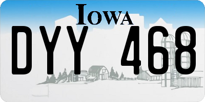 IA license plate DYY468