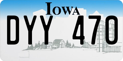 IA license plate DYY470