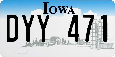 IA license plate DYY471