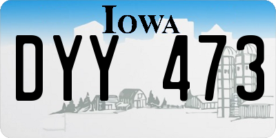 IA license plate DYY473