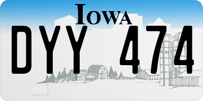 IA license plate DYY474