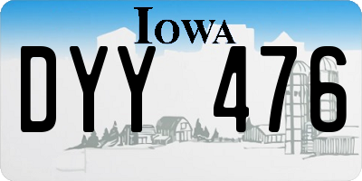 IA license plate DYY476