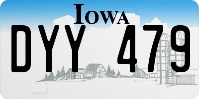 IA license plate DYY479
