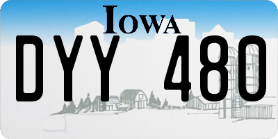 IA license plate DYY480