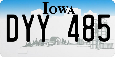 IA license plate DYY485