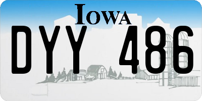IA license plate DYY486