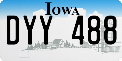 IA license plate DYY488