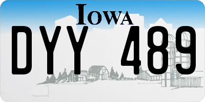 IA license plate DYY489