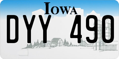 IA license plate DYY490