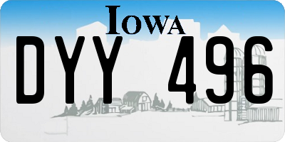 IA license plate DYY496