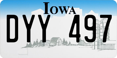 IA license plate DYY497