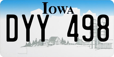 IA license plate DYY498