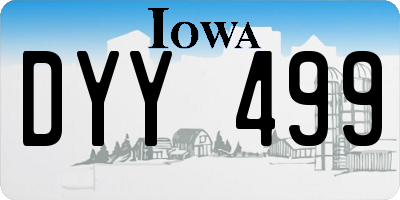 IA license plate DYY499