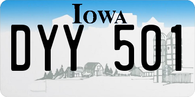 IA license plate DYY501
