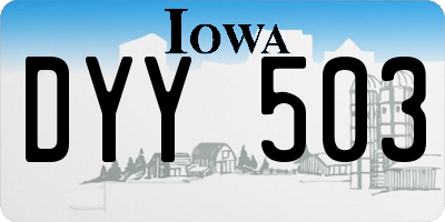 IA license plate DYY503