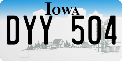 IA license plate DYY504