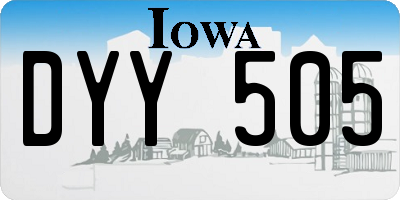 IA license plate DYY505