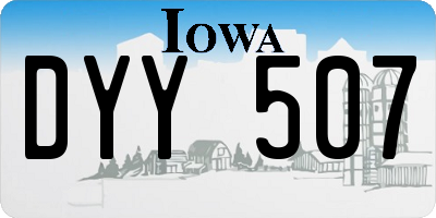 IA license plate DYY507
