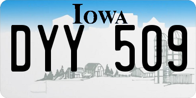 IA license plate DYY509
