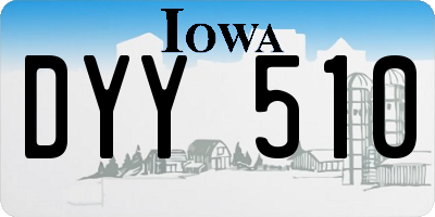 IA license plate DYY510