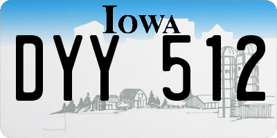 IA license plate DYY512