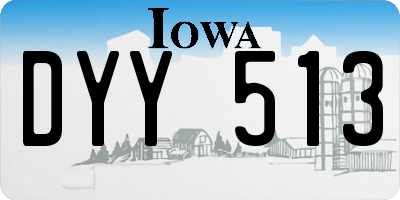 IA license plate DYY513