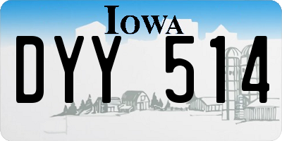 IA license plate DYY514