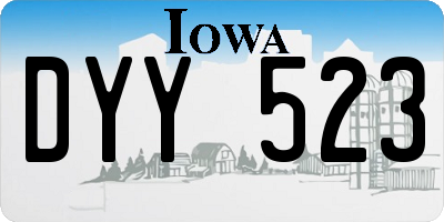 IA license plate DYY523