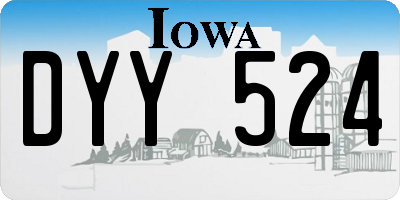 IA license plate DYY524