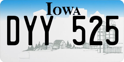 IA license plate DYY525