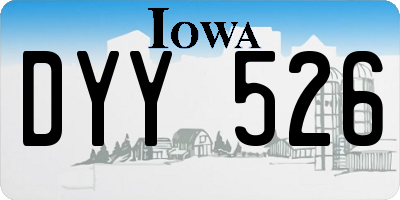 IA license plate DYY526