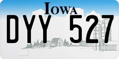 IA license plate DYY527