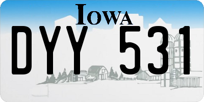 IA license plate DYY531