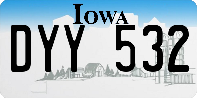IA license plate DYY532