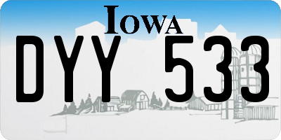 IA license plate DYY533
