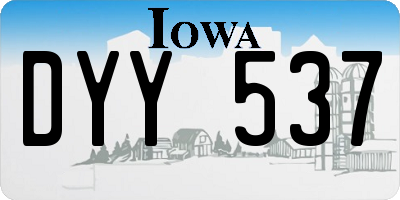 IA license plate DYY537