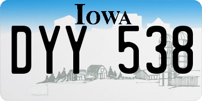 IA license plate DYY538