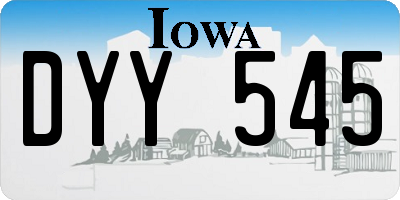 IA license plate DYY545