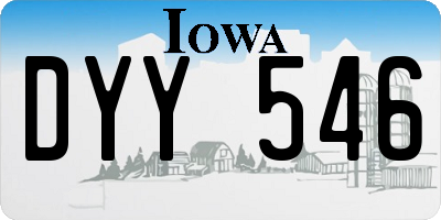 IA license plate DYY546