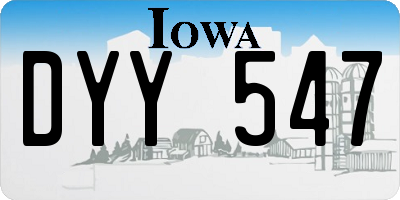IA license plate DYY547