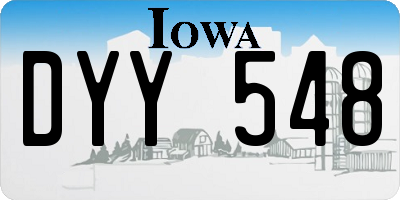 IA license plate DYY548