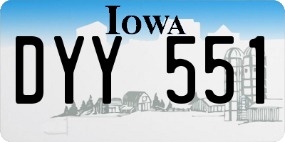 IA license plate DYY551