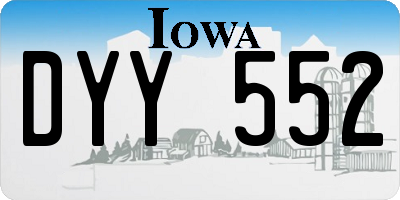 IA license plate DYY552