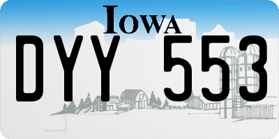 IA license plate DYY553