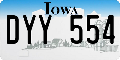 IA license plate DYY554
