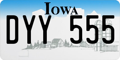 IA license plate DYY555