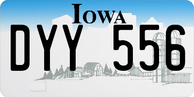 IA license plate DYY556